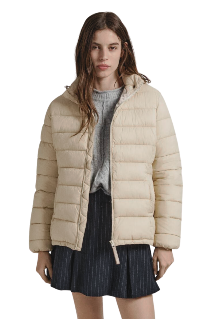 Pepe Jeans Γυναικείο Puffer Μπουφάν Maddie Mousse PL402253-808 Ecru