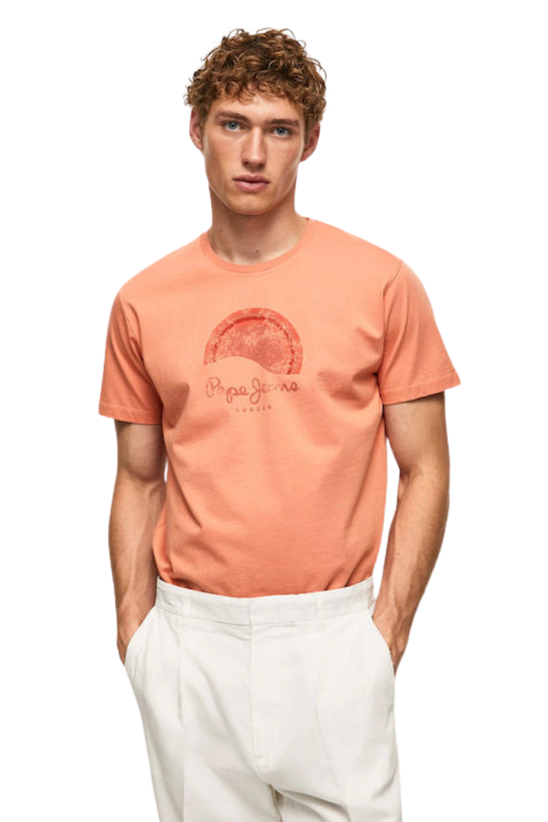 Pepe Jeans Ανδρικό T-shirt PM508698-145 Πορτοκαλί