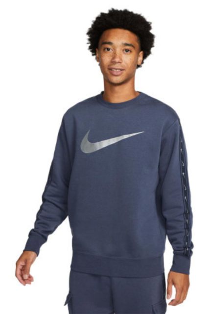 Nike Sportswear Repeat Ανδρικό Φούτερ DX2029-437 Navy Μπλε