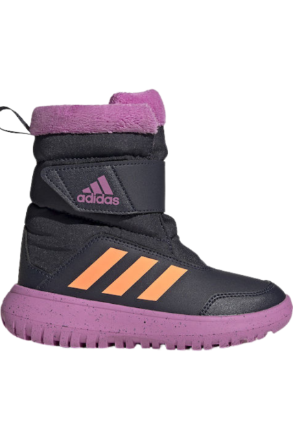 Adidas Winterplay Παιδικά Μποτάκια Χιονιού με Σκρατς GZ6795 Navy Μπλε