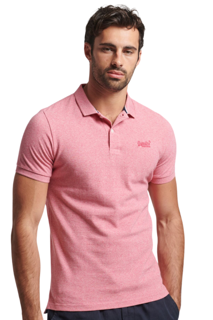 Superdry Ανδρικό T-shirt Polo M1110343A-REI Ροζ