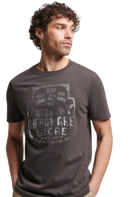 Superdry Vintage Ανδρικό T-shirt M1011591A-06A Καφέ