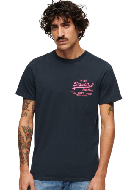 Superdry Ανδρικό T-Shirt M1011922A-98T Μπλε