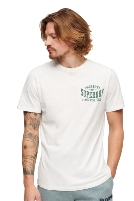 Superdry Aνδρικό T-Shirt M1011903A-RAV Λευκό