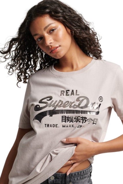 Superdry Γυναικείο T-shirt W1011143A-8RH Μπεζ