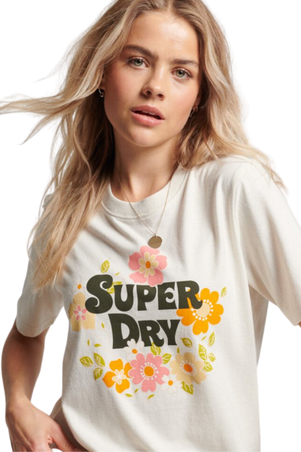 Superdry Γυναικείο T-shirt W1011055A-PTG Λευκό