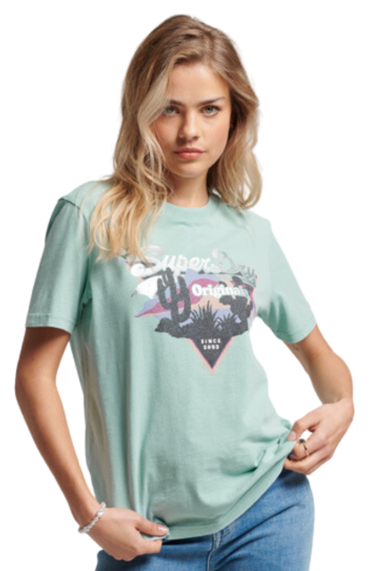 Superdry Γυναικείο T-shirt W1010985A-8WD Πράσινο