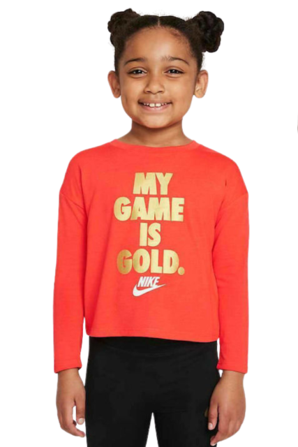 Nike Μπλούζα My Game Is Gold 361041-103 Πορτοκαλί