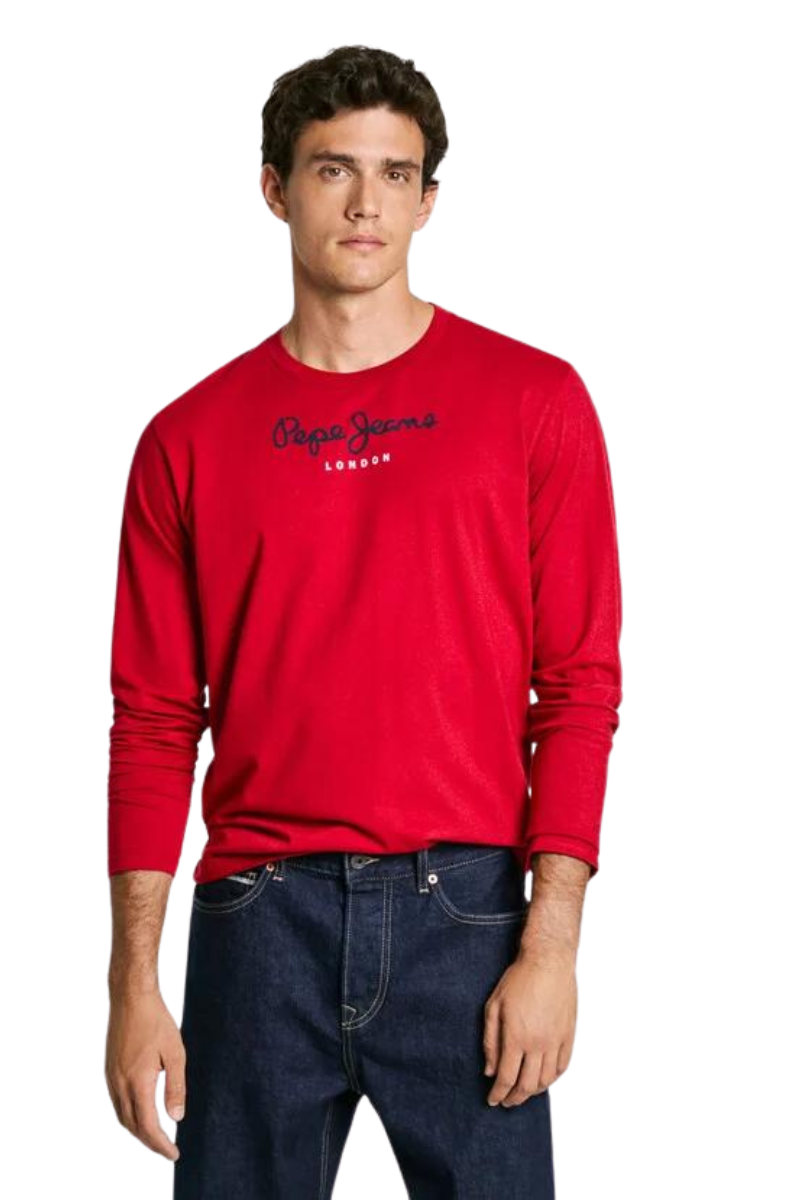 Pepe Jeans Ανδρική Μπλούζα PM508209-276 Κόκκινη