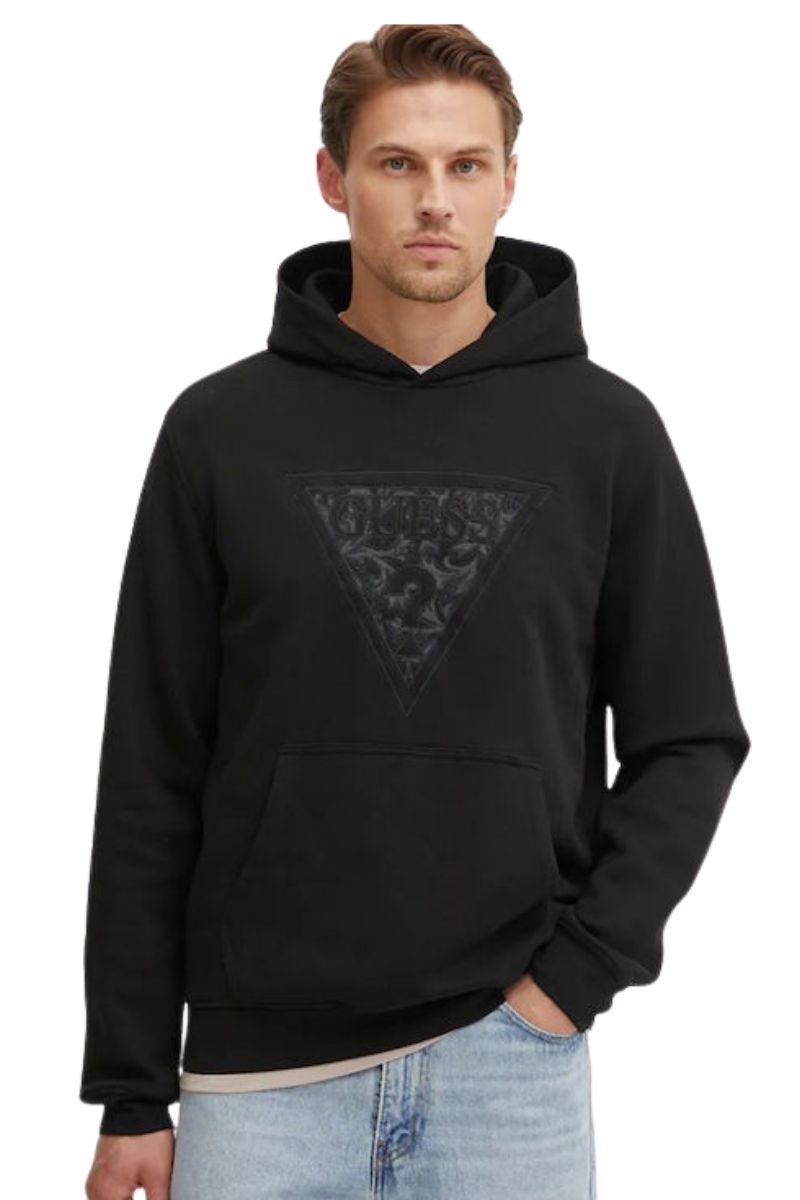 Guess Φούτερ με τριγωνικό λογότυπο M4BQ25K9Z21 Μαύρο
