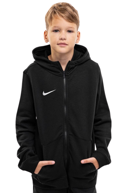 Nike Αθλητική Παιδική Ζακέτα Φούτερ Fleece με Κουκούλα CW6891-010 Μαύρη Park 20