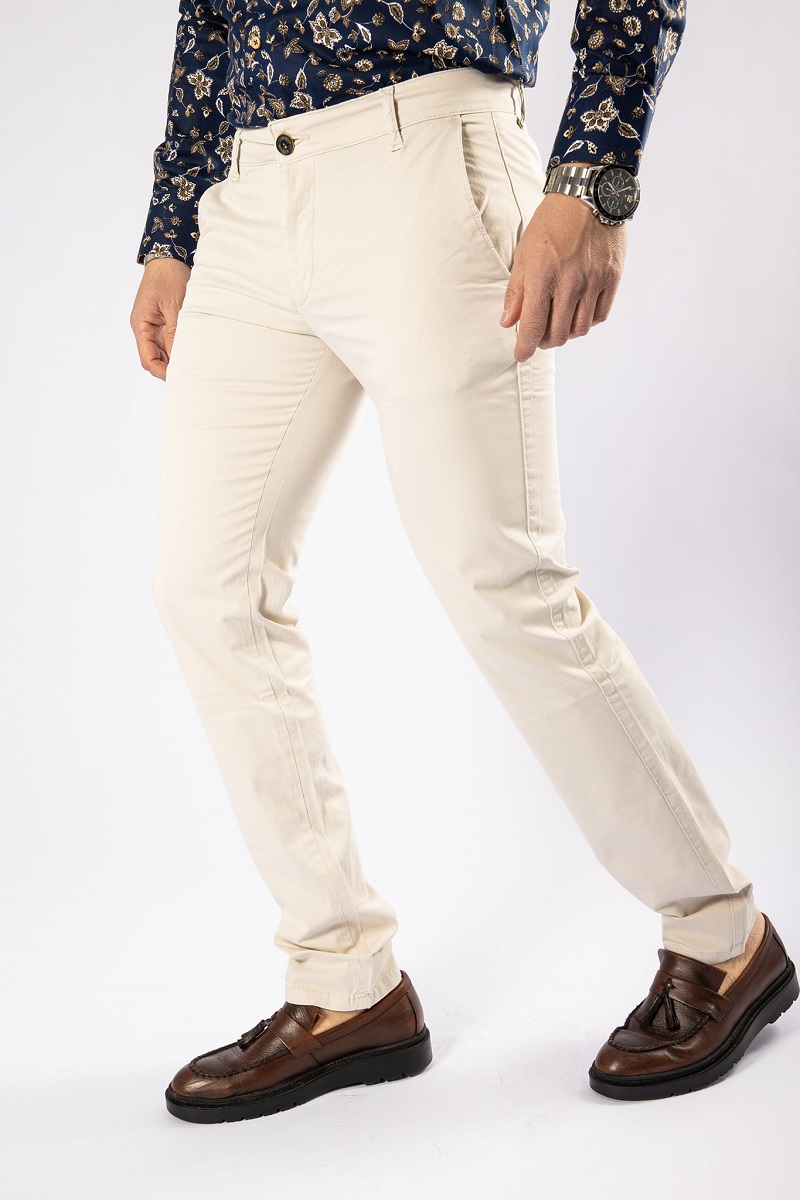 Senior Ανδρικό Υφασμάτινο Παντελόνι V007 Μπεζ