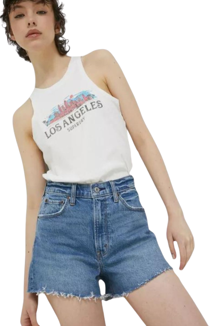 Superdry Αμάνικο Γυναικείο Top W6011586A-39E Λευκό