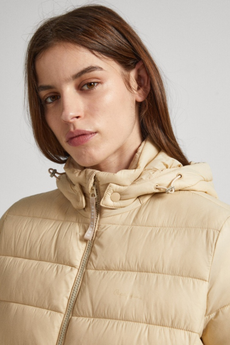 Pepe Jeans γυναικείο χειμερινό μπουφάν ecru