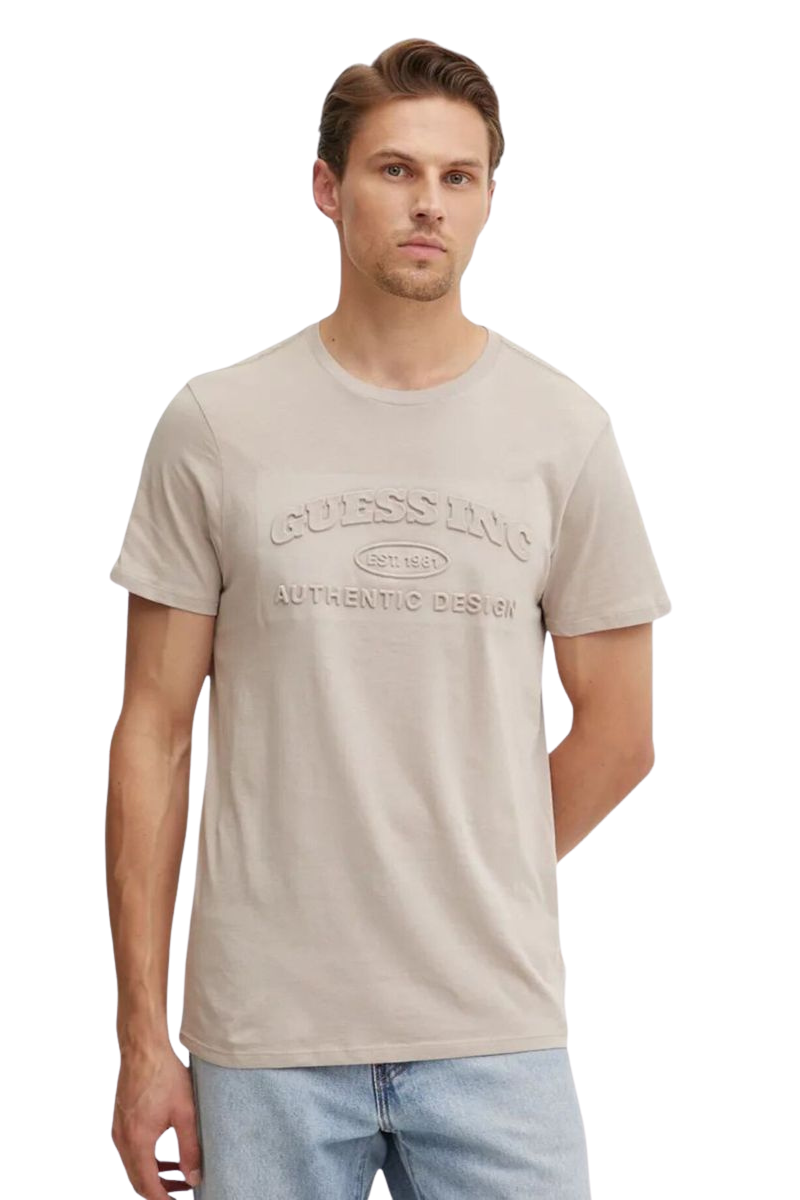 Guess Ανδρικό T-shirt M4BI16K9RM1 Καφέ