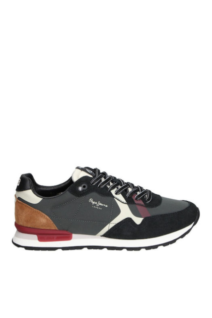 Pepe Jeans Brit Print M Ανδρικά Παπούτσια PMS30984-999 Μαύρα