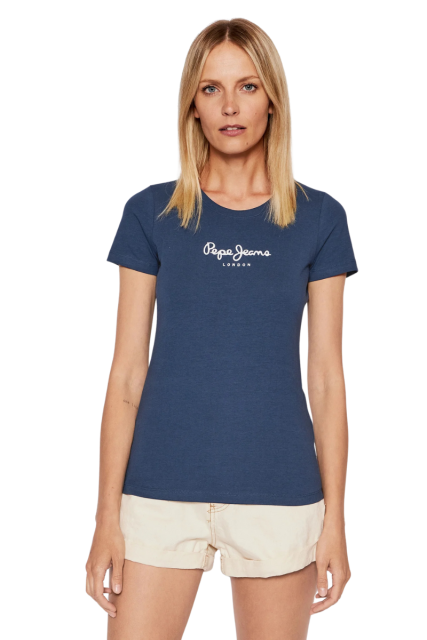Pepe Jeans Virginia Γυναικείο T-shirt PL505202-595 Μπλε