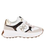 Guess Γυναικεία Chunky Sneakers FLPLUCPEL12-WHIBR Λευκό/Μπεζ
