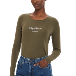 Pepe Jeans New Virginia Γυναικεία Μπλούζα PL505203-676 Λαδι