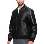 Guess Ανδρικό Μπουφάν από Δερματίνη M4BL3GWFIR2 Μαύρο