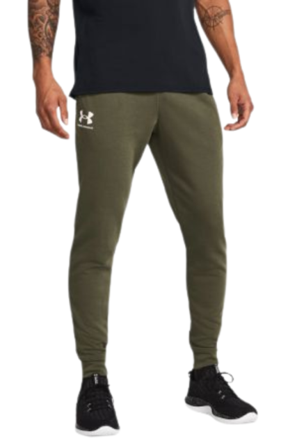 Under Armour Terry Rival Παντελόνι Φόρμας με Λάστιχο 1380843-390 Χακί