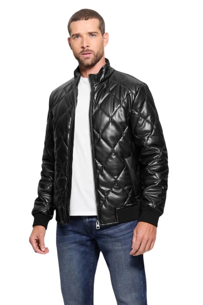 Guess Μπόμπερ Ανδρικό Μπουφάν M4BL28WGJ60-JBLK Μαύρο