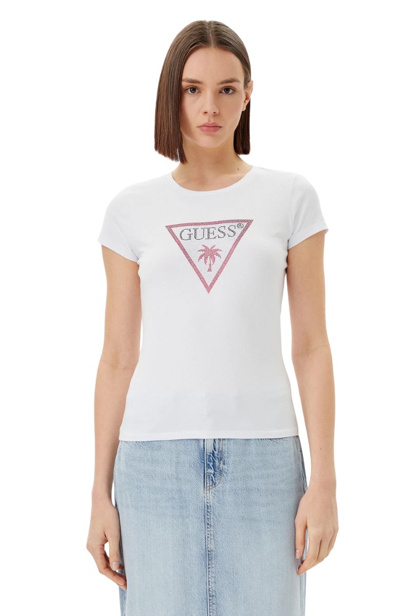Guess Γυναικείο T-Shirt E5GI08J1314-G011 Λευκή