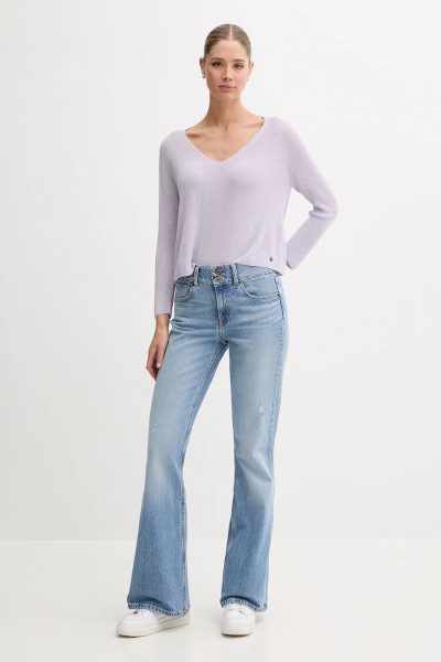 μακρύ γυναικείο καπιτονέ μπουφάν σε σκούρο πράσινο