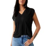 Guess Γυναικείο T-Shirt Αμάνικο W5YP52KCYW2-JBLK Μαύρο