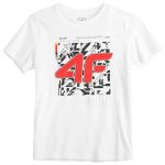 4F Παιδικό T-Shirt HJZ21-JTSM008 Λευκό