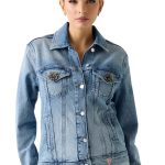 Guess Γυναικείο Τζιν Τζακετ W6RN73D6833-RSP3 Μπλε