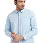 Guess Ανδρικό Πουκάμισο M1YH20W7ZK1-G7S1 Γαλάζιο