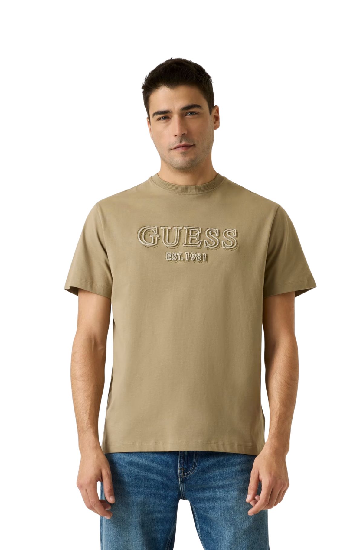Guess Ανδρικό T-shirt M6RI22K8FQ4-G1ED Χακί