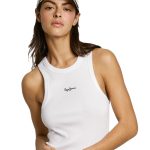 Pepe Jeans Γυναικείο Αμάνικη Μπλούζα PL506035-800 Λευκό