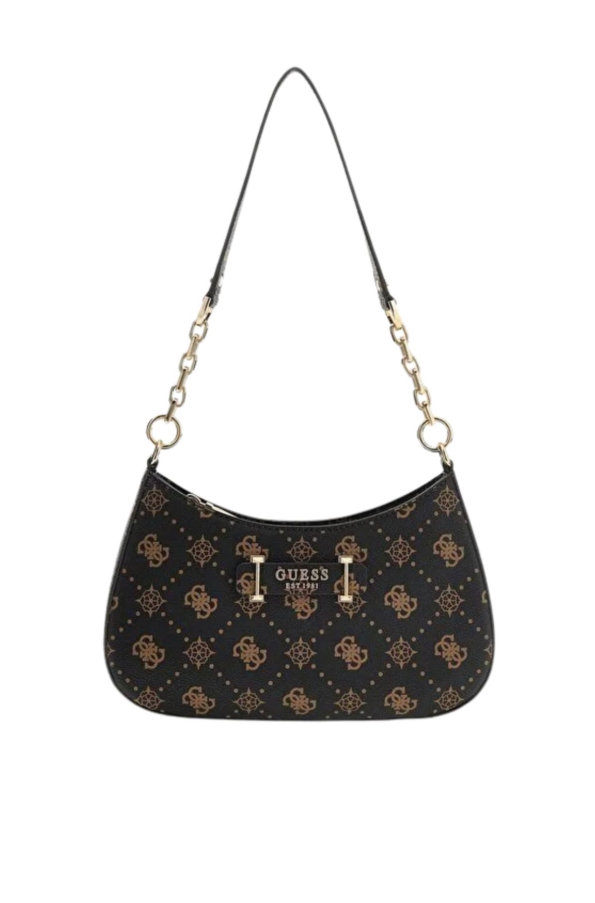 Guess Carrie Logo Γυναικεία Τσάντα HWGP989818 ESPRESSO LOGO Μάυρο