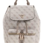 Guess Manhattan II Γυναικεία Τσάντα HWSG711831 Dark Taupe Logo Γκρι