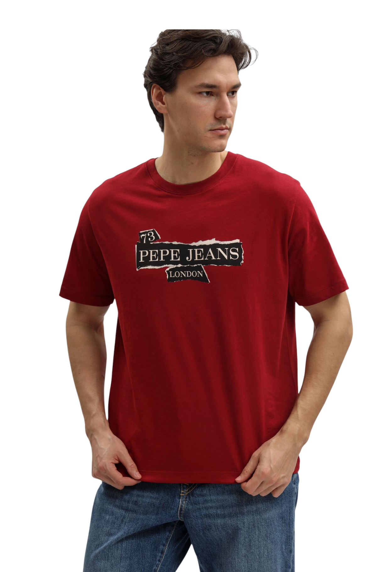 Pepe Jeans Ανδρικό T-shirt PM5010175-287 Μπορντό