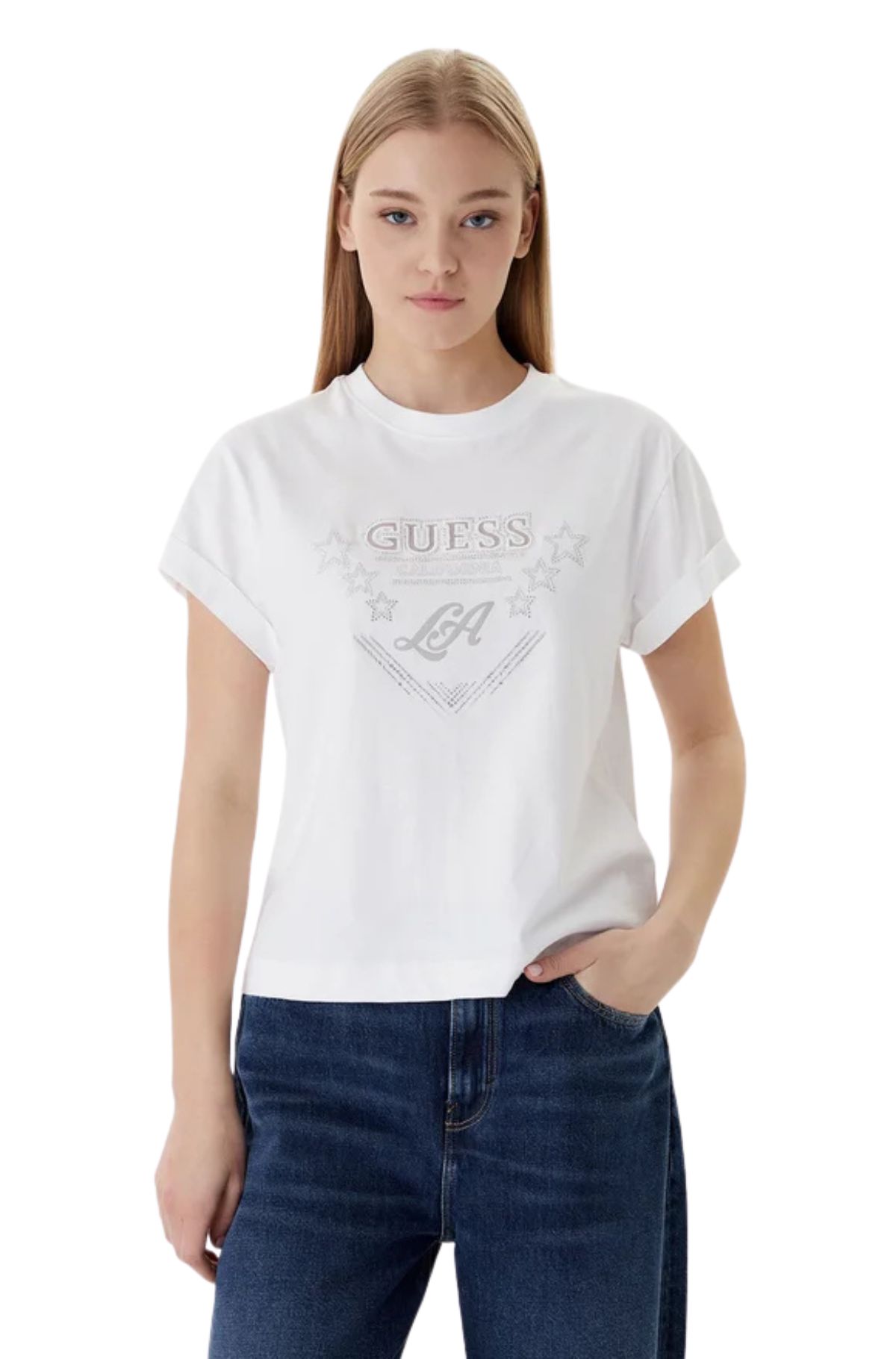 Guess Γυναικείο Τ-Shirt W6RI30I3Z14-G011 Λεύκο