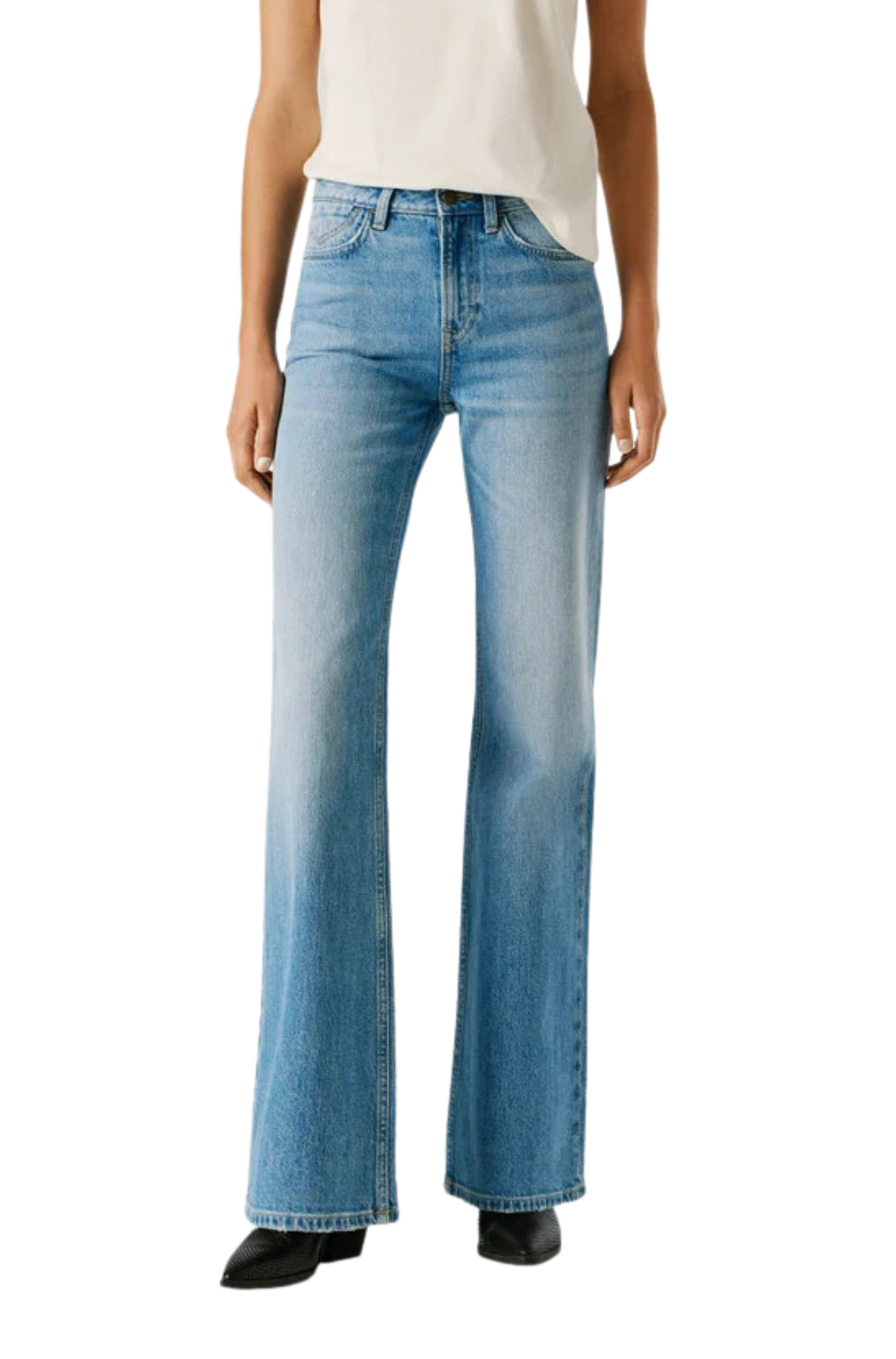 Pepe Jeans jeans flared fit high waist - willa PL20508052VC-000 Μπλε