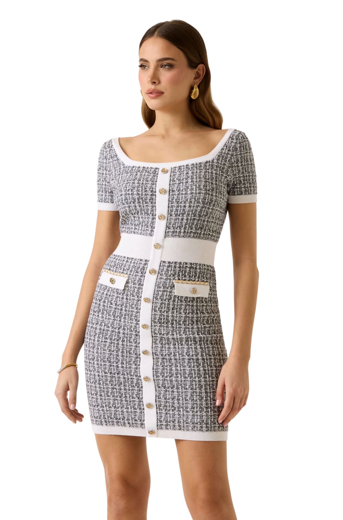 Guess Γυναικείο Φόρεμα Μινι W6RK42Z0361-FJ5N Γκρι
