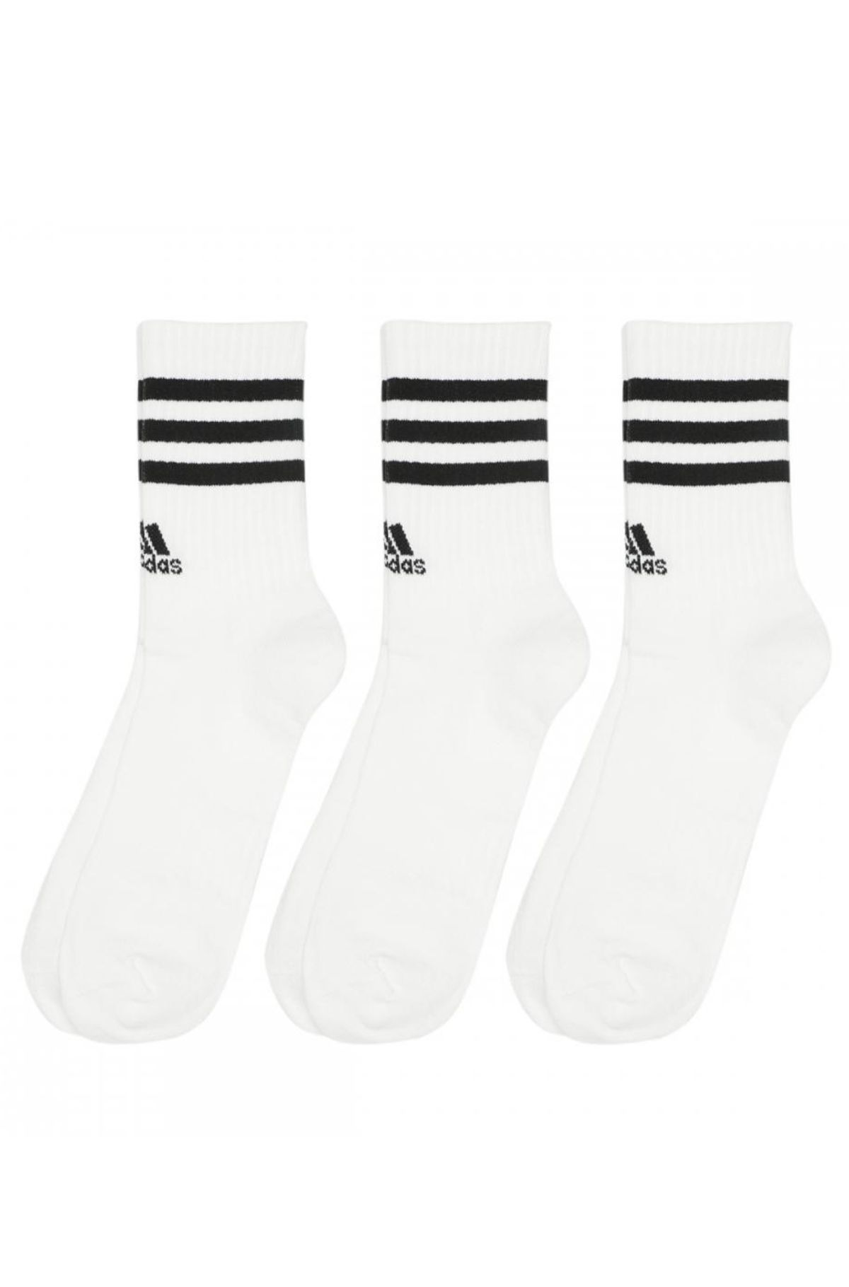 Adidas 3-Stripes Cushioned Crew Unisex Κάλτσες HT3458 Λεύκες