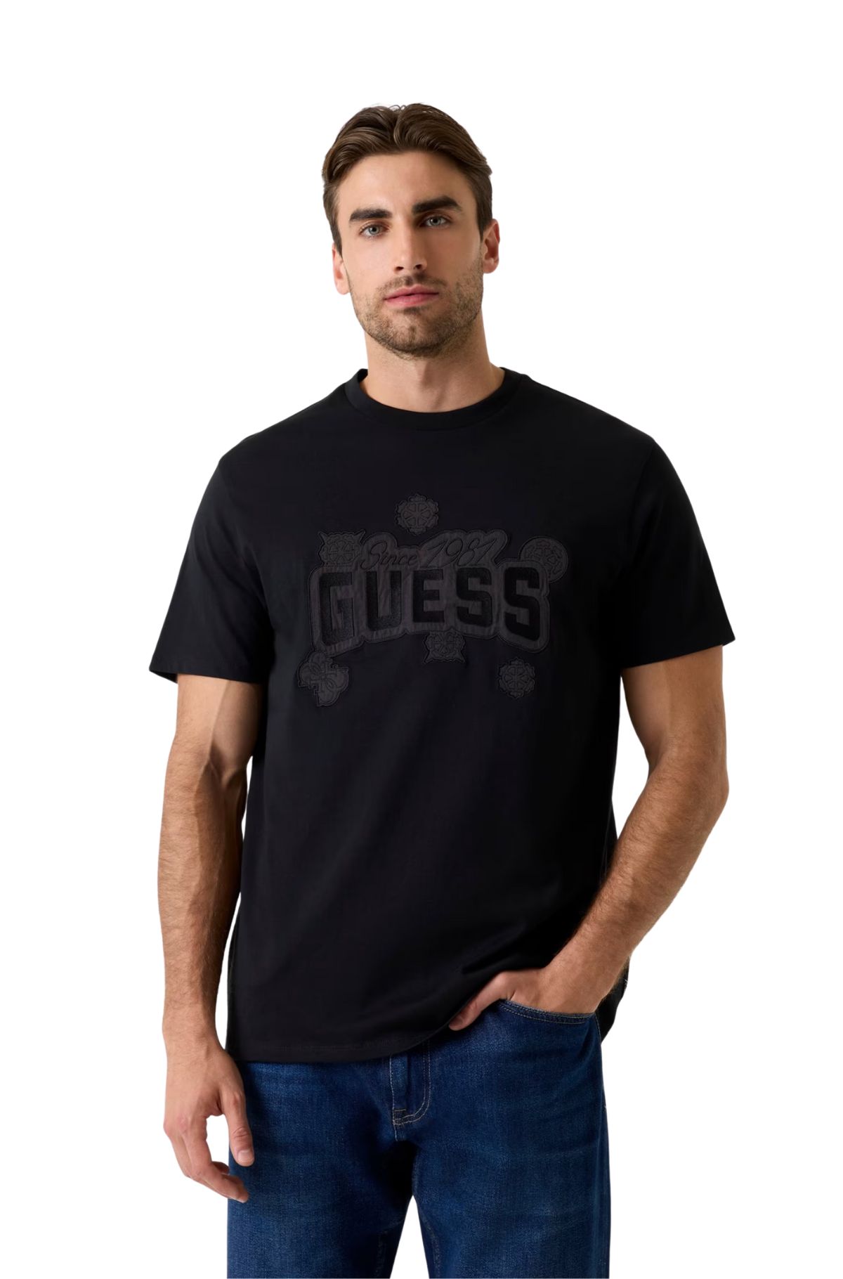 Guess Ανδρικό Κοντομάνικο T-shirt M6RI04I3Z14-JBLK Μάυρο