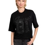 Guess Γυναικείo Τ-shirt W6RI12K9RM1-JBLK Μάυρο