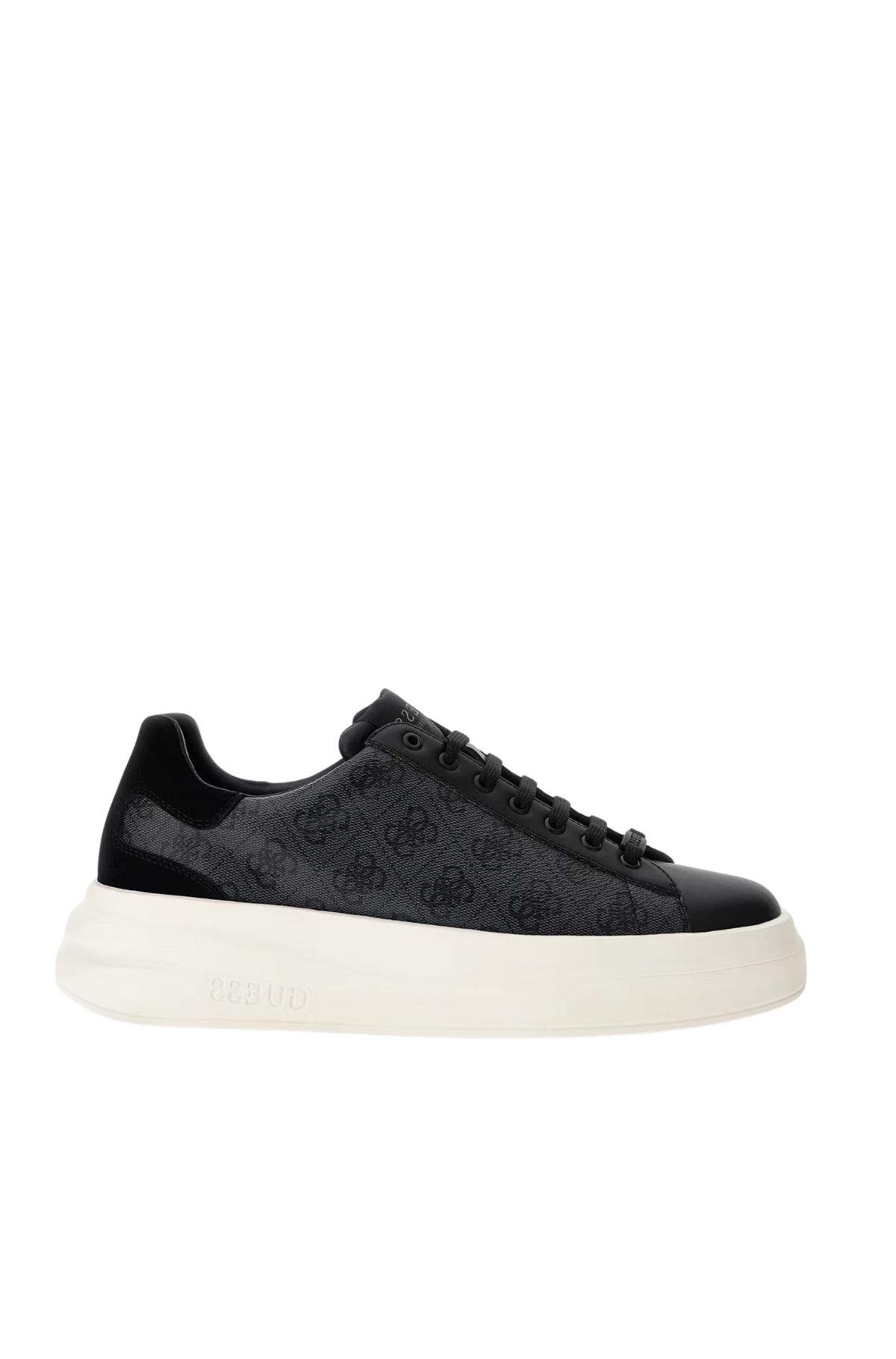 Guess Elba Ανδρικα Παπουτσια FMPVIBFAL12-BLACK Μαυρο/Γκρι