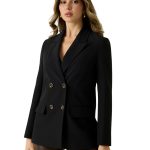 Guess Γυναικείο Σακάκι W6RN44WH9Y2-JBLK Μάυρο