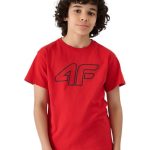 4F Παιδικό Αγόρι T-shirt 4FJWSS26TTSHM3007-62S Κόκκινο