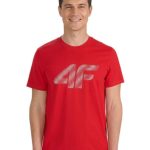 4F Ανδρικό T-shirt 4FWMM00TTSHM3342-62S Κόκκινο