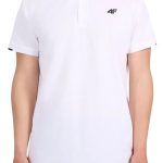 4F Ανδρικό Polo T-shirt 4FWMM00TPTSM0772-10S Λευκό