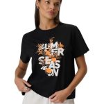 4F Γυναικείο T-shirt 4FWSS26TTSHF2721-20S Μάυρο