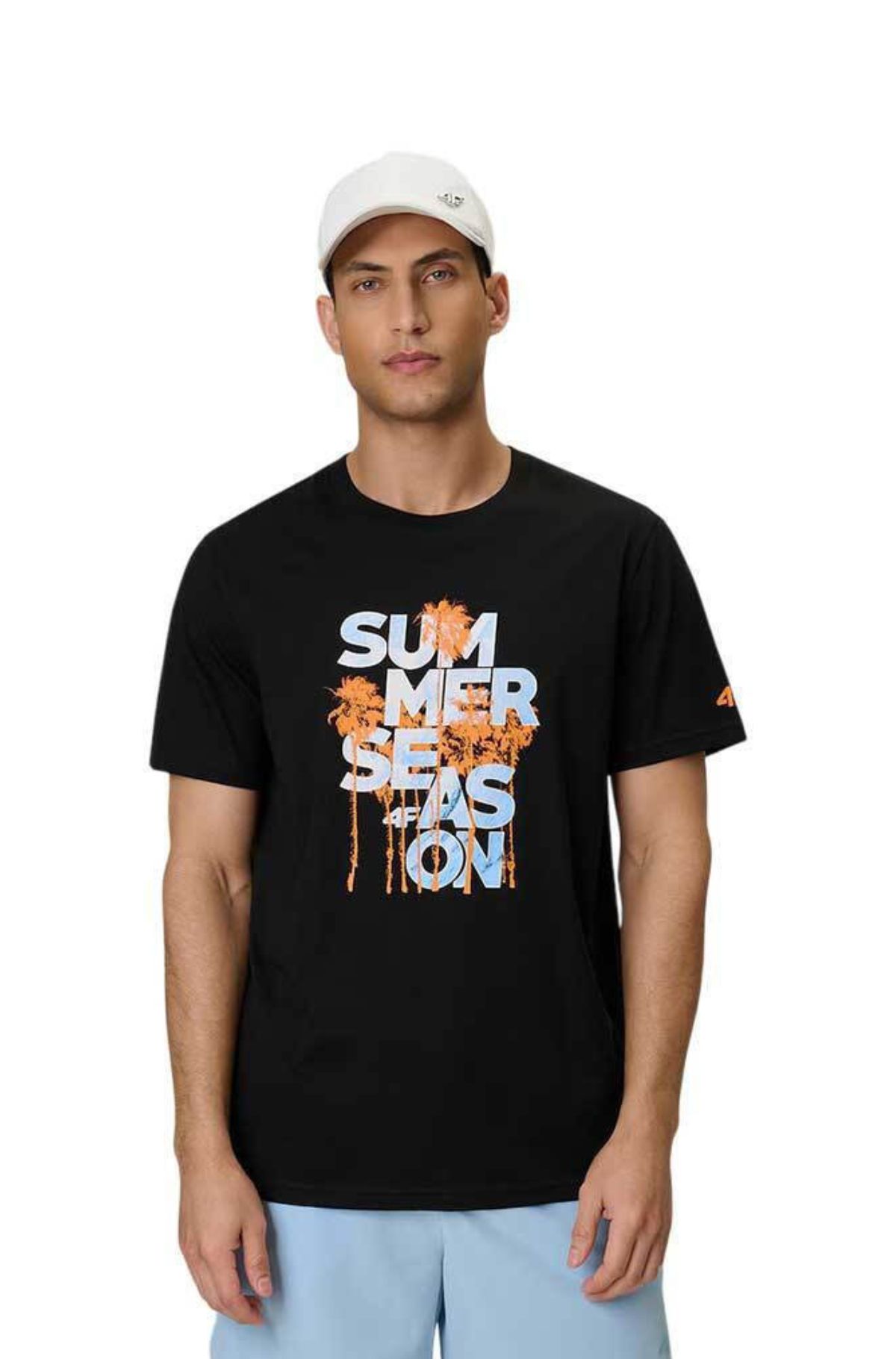 4F Ανδρικό T-shirt 4FWSS26TTSHM2784-20S Μάυρο